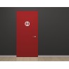 Plaque porte plexi ,effet 3D " Toilettes mixtes"
