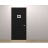Plaque porte plexi ,effet 3D " Toilettes mixtes"