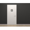 Plaque porte plexi ,effet 3D " Toilettes mixtes"