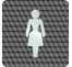 Plaque porte plexi ,effet 3D " Toilettes femmes"