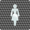 Plaque porte plexi ,effet 3D " Toilettes femmes"