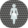 Plaque porte plexi ,effet 3D " Toilettes femmes"
