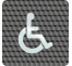 Plaque porte plexi ,effet 3D " Toilettes handicapés"