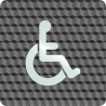 Plaque porte plexi ,effet 3D " Toilettes handicapés"