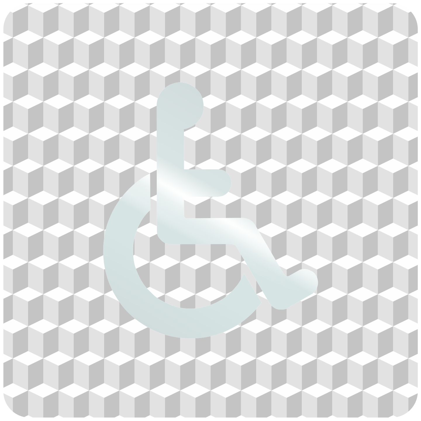 Plaque porte plexi ,effet 3D " Toilettes handicapés"