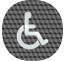 Plaque porte plexi ,effet 3D " Toilettes handicapés"