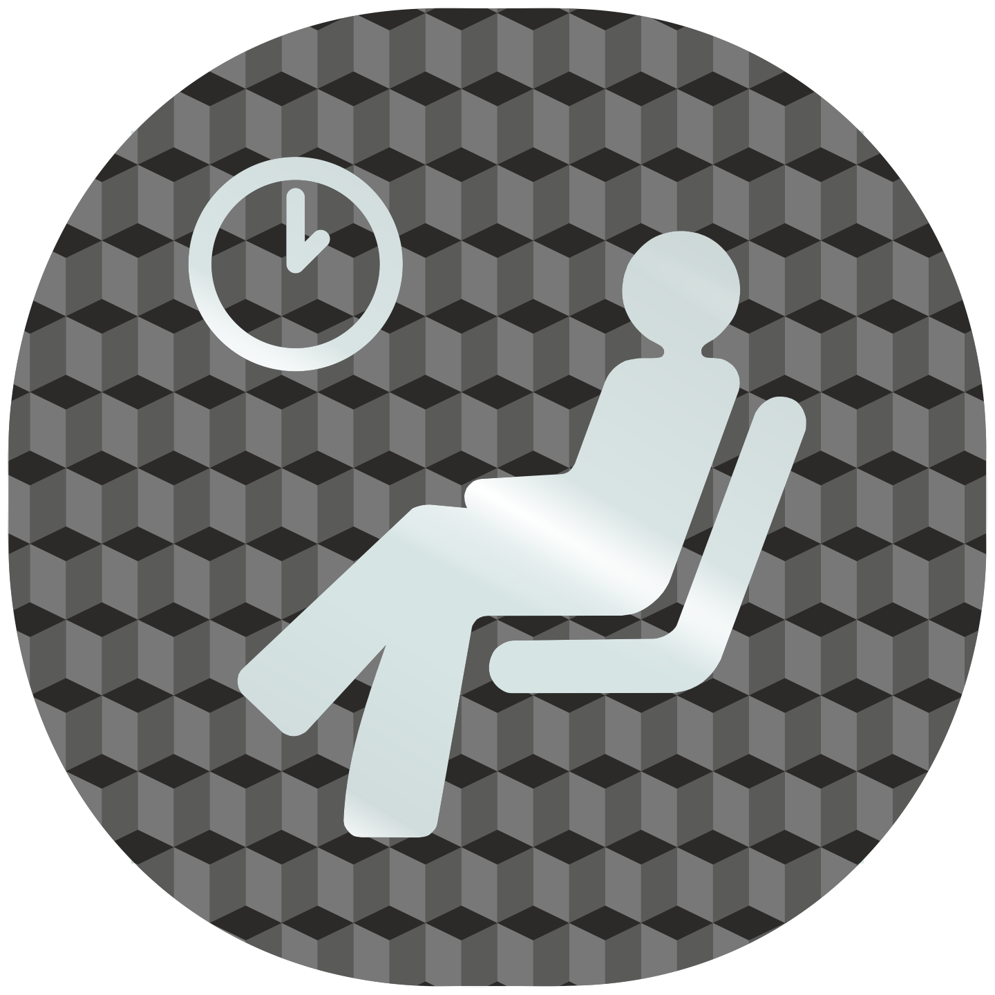 Plaque porte plexi ,effet 3D " Salle d'attente"