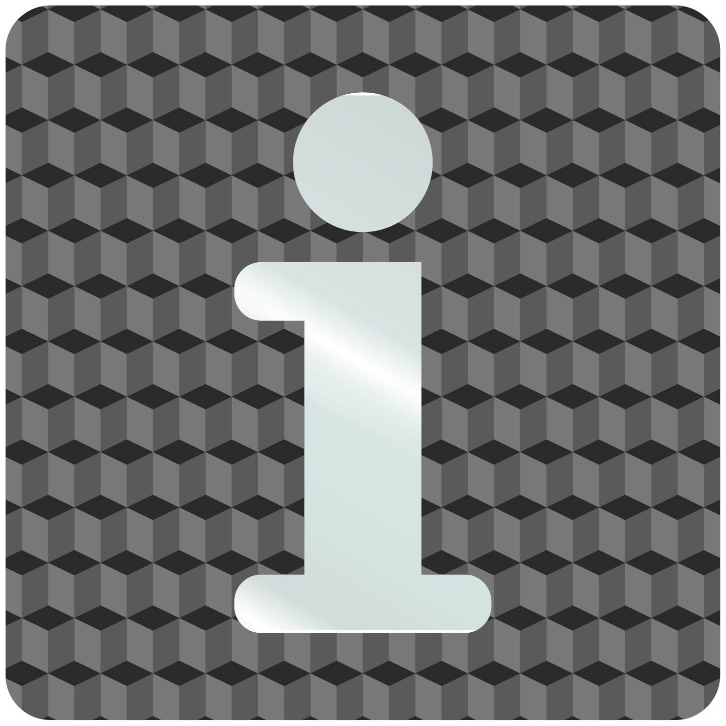 Plaque porte plexi ,effet 3D " Information"