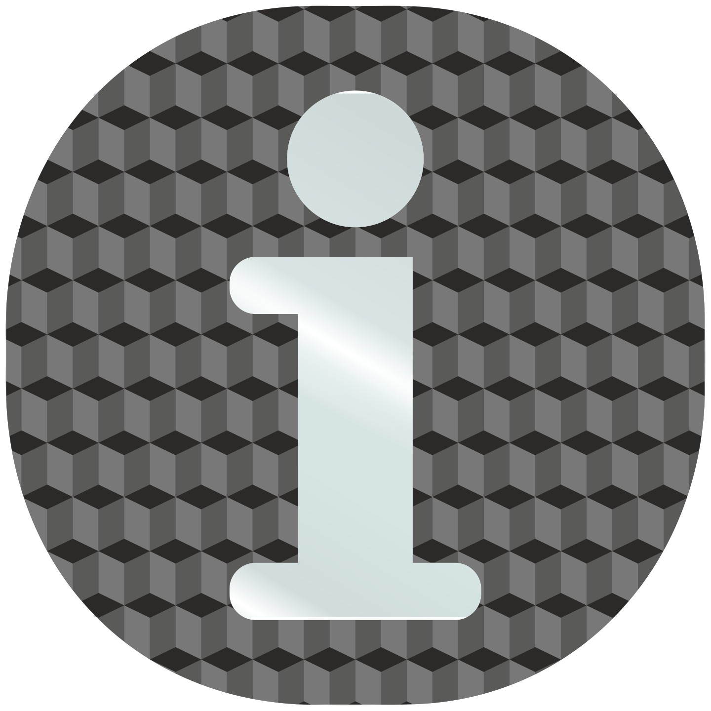 Plaque porte plexi ,effet 3D " Information"