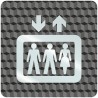 Plaque porte plexi ,effet 3D " Ascenseur"
