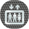 Plaque porte plexi ,effet 3D " Ascenseur"