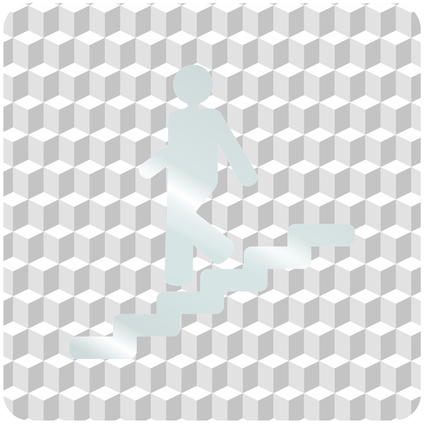 Plaque porte plexi ,effet 3D " Escalier descendant"