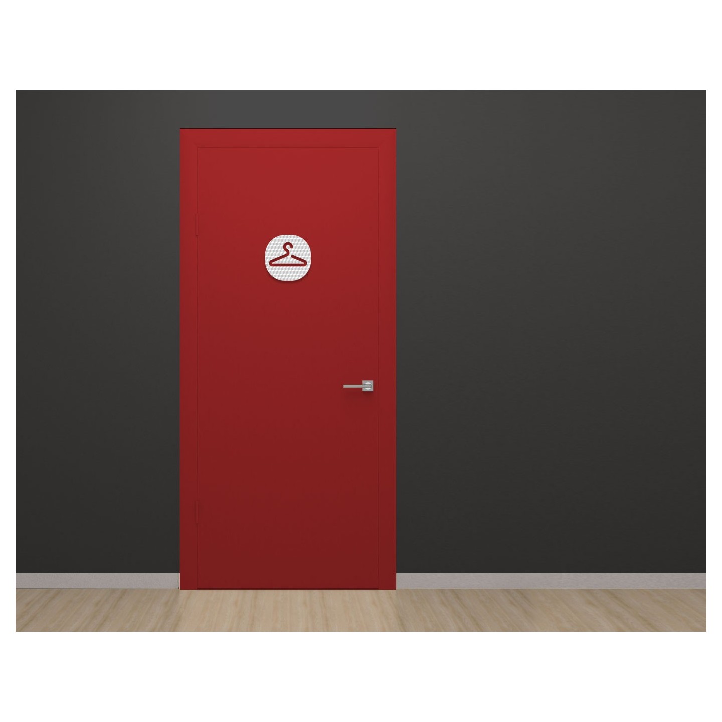 Plaque porte plexi ,effet 3D " Vestaire"