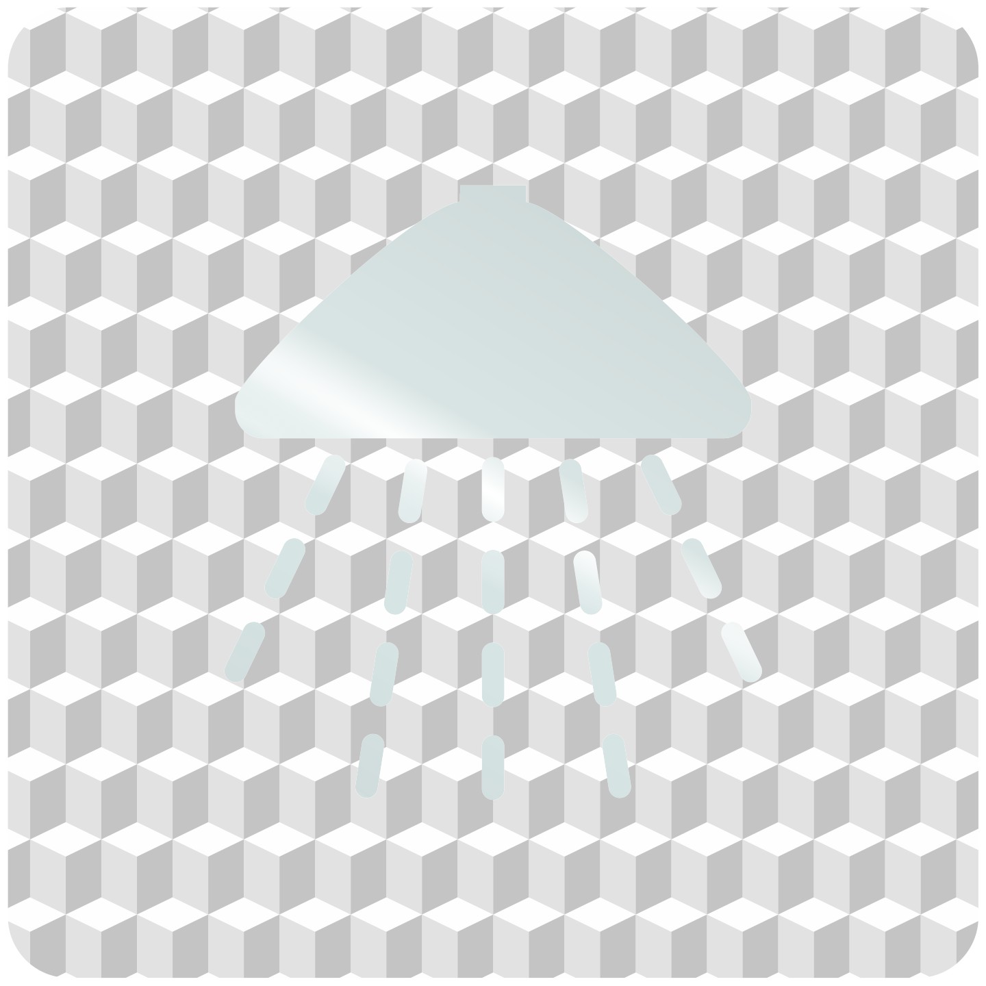 Plaque porte plexi ,effet 3D " Douche"