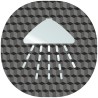 Plaque porte plexi ,effet 3D " Douche"