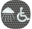 Plaque porte plexi ,effet 3D " Douche, handicapé"