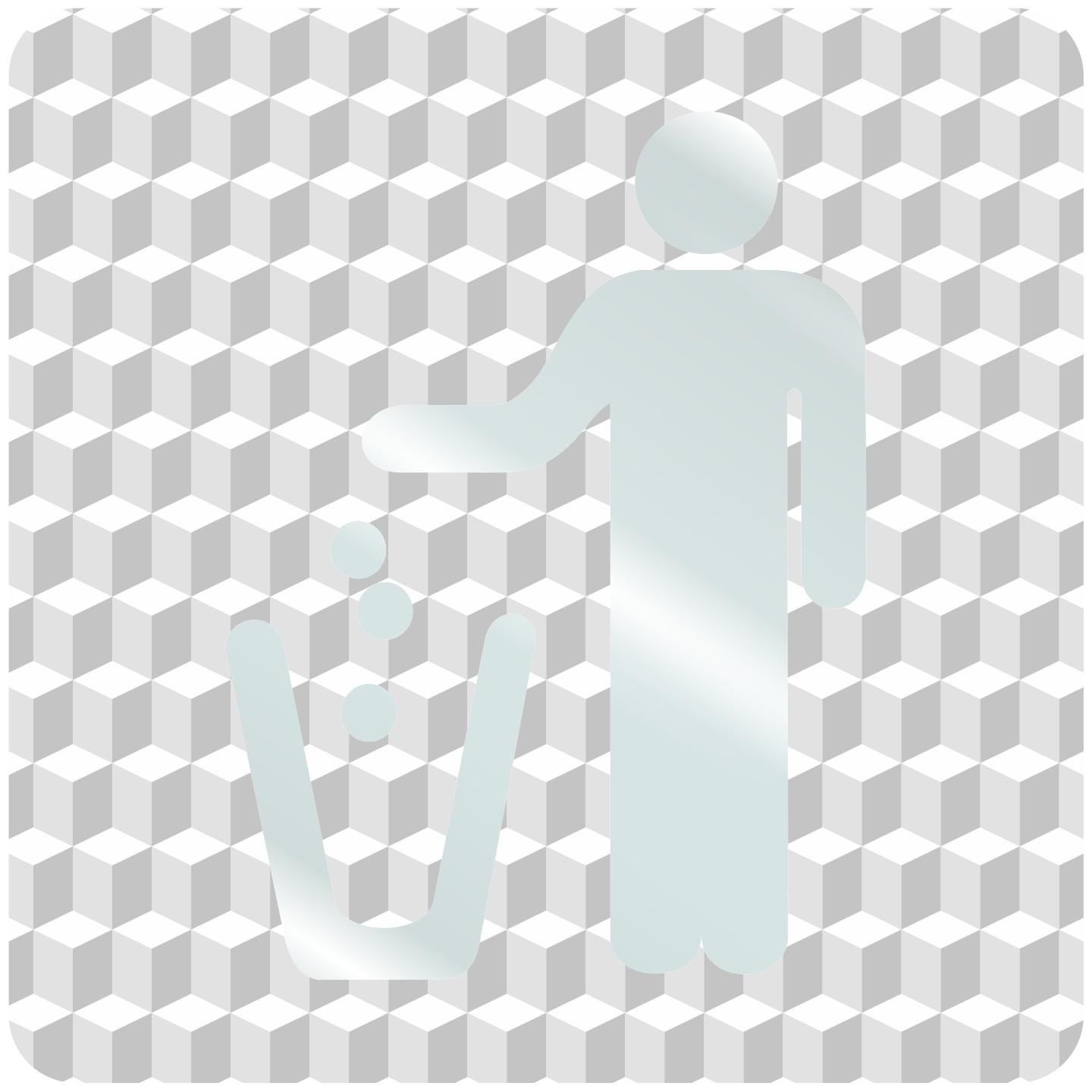 Plaque porte plexi ,effet 3D " Poubelle"