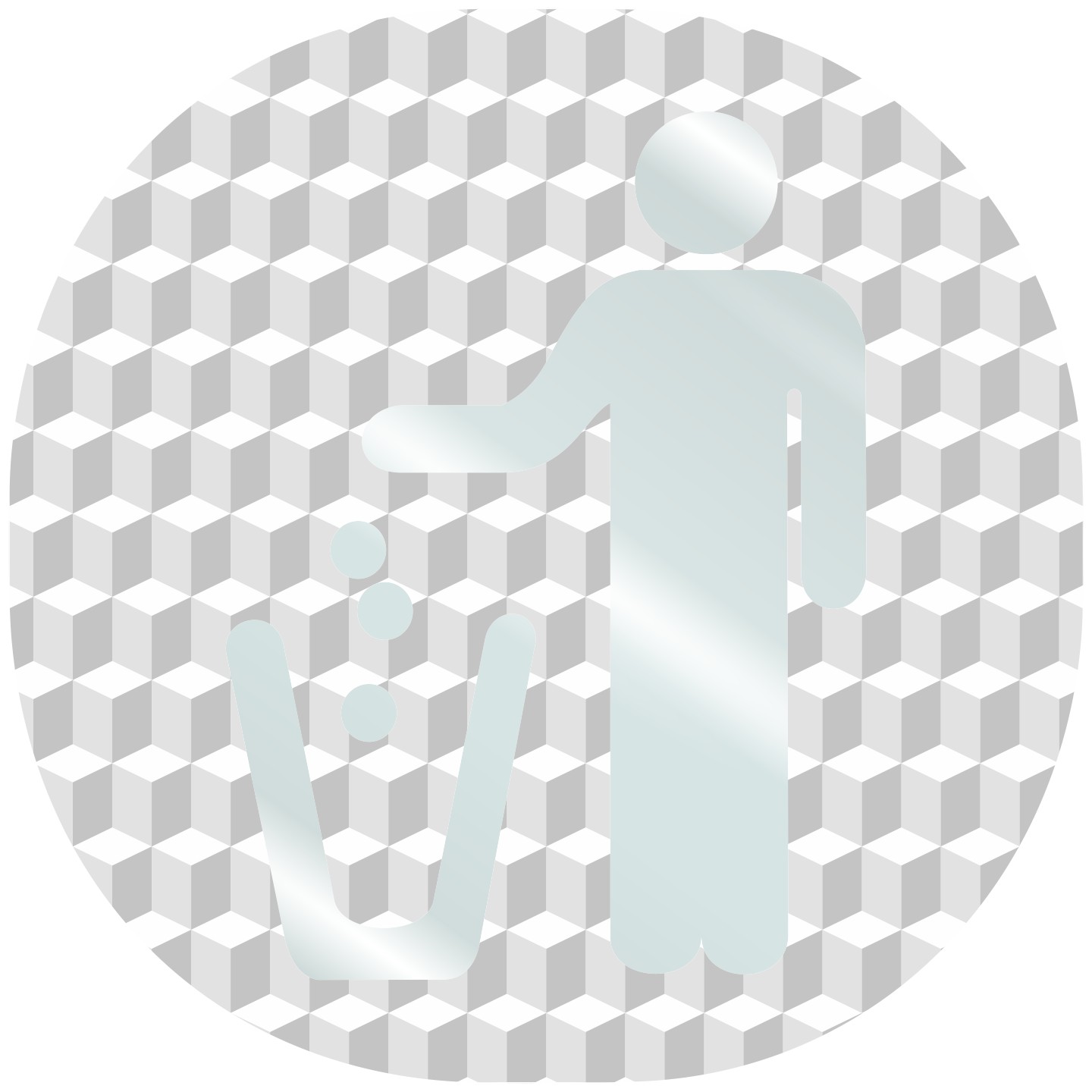 Plaque porte plexi ,effet 3D " Poubelle"
