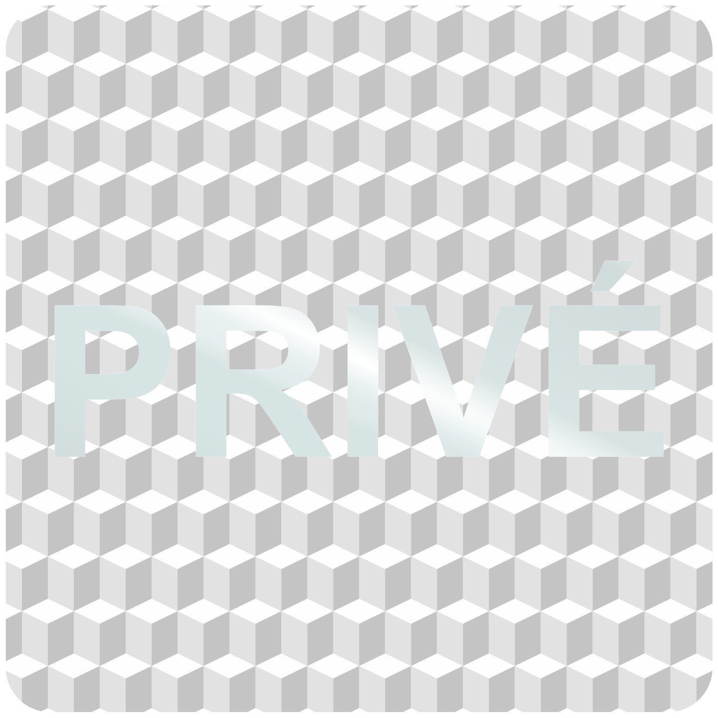 Plaque porte plexi ,effet 3D  "Privé"