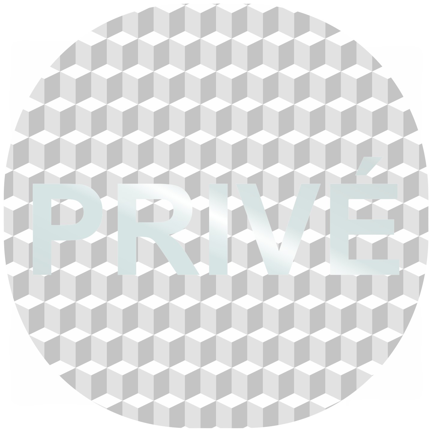 Plaque porte plexi ,effet 3D  "Privé"