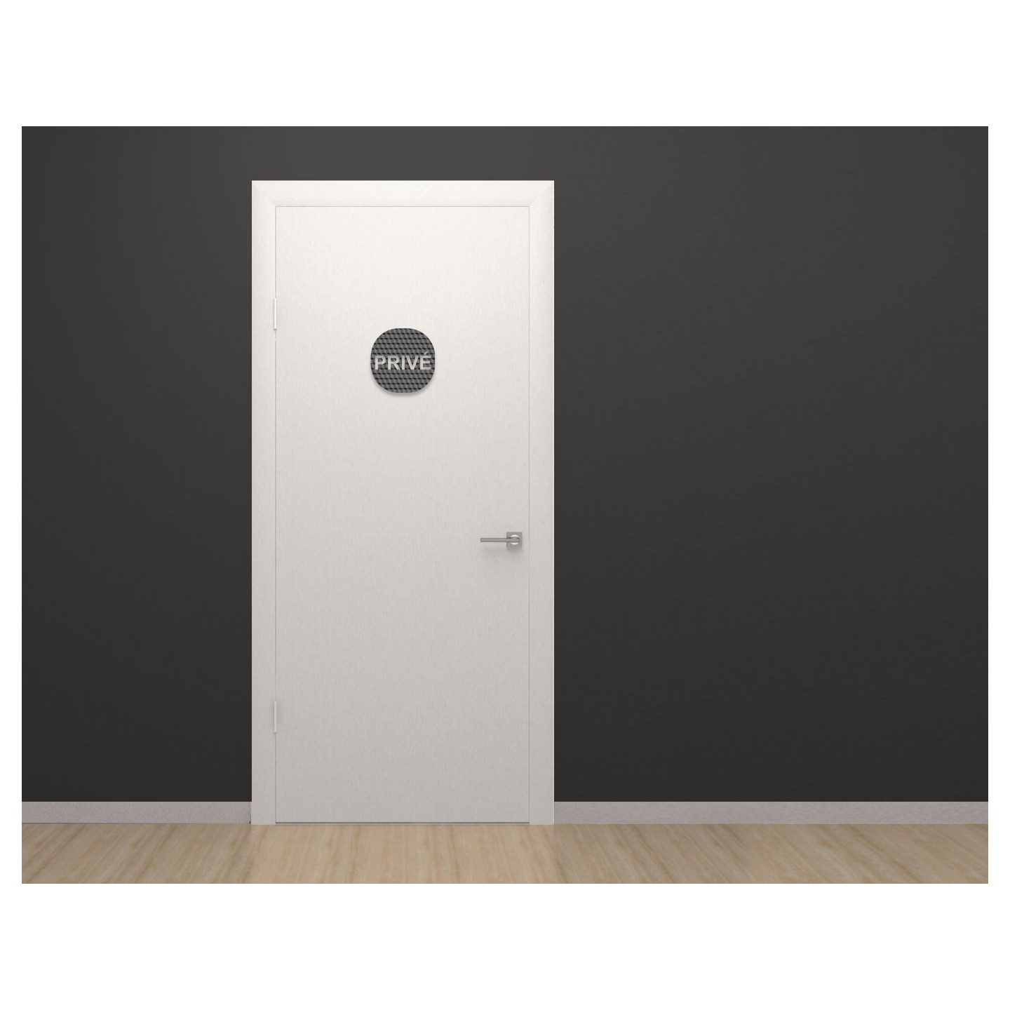 Plaque porte plexi ,effet 3D  "Privé"