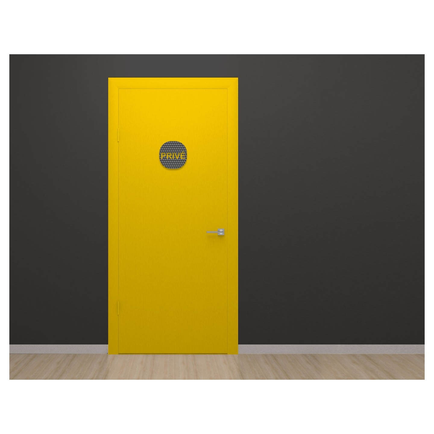 Plaque porte plexi ,effet 3D "Privé"