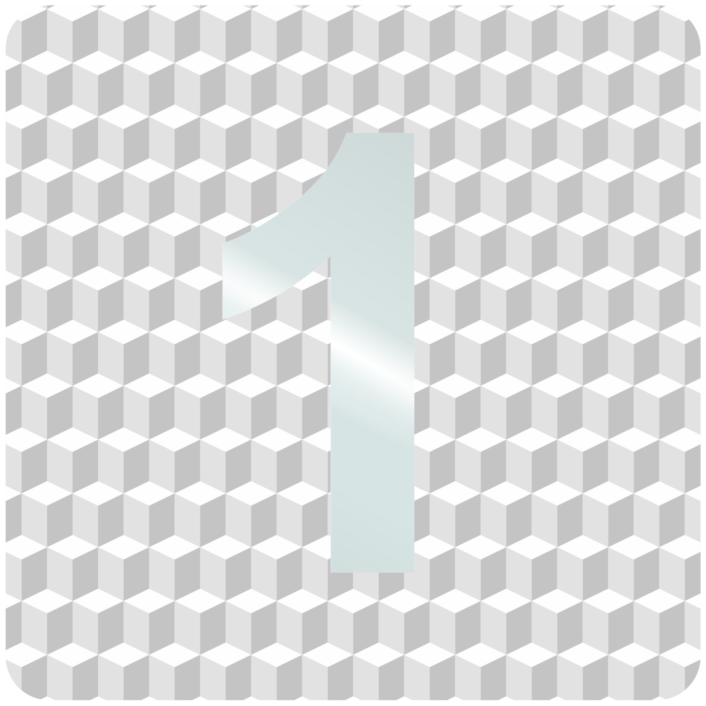 Plaque porte plexi ,effet 3D  "1"