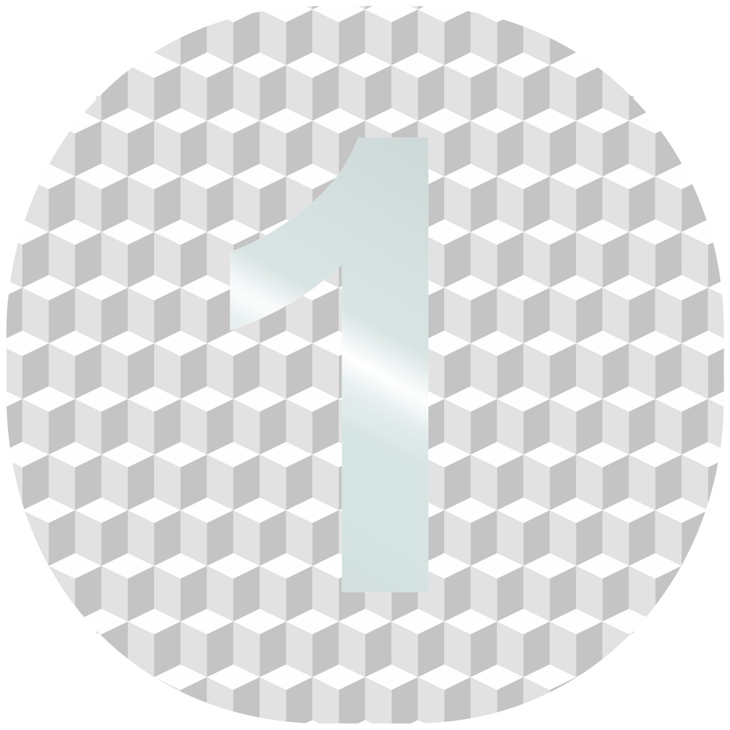 Plaque porte plexi ,effet 3D  "1"