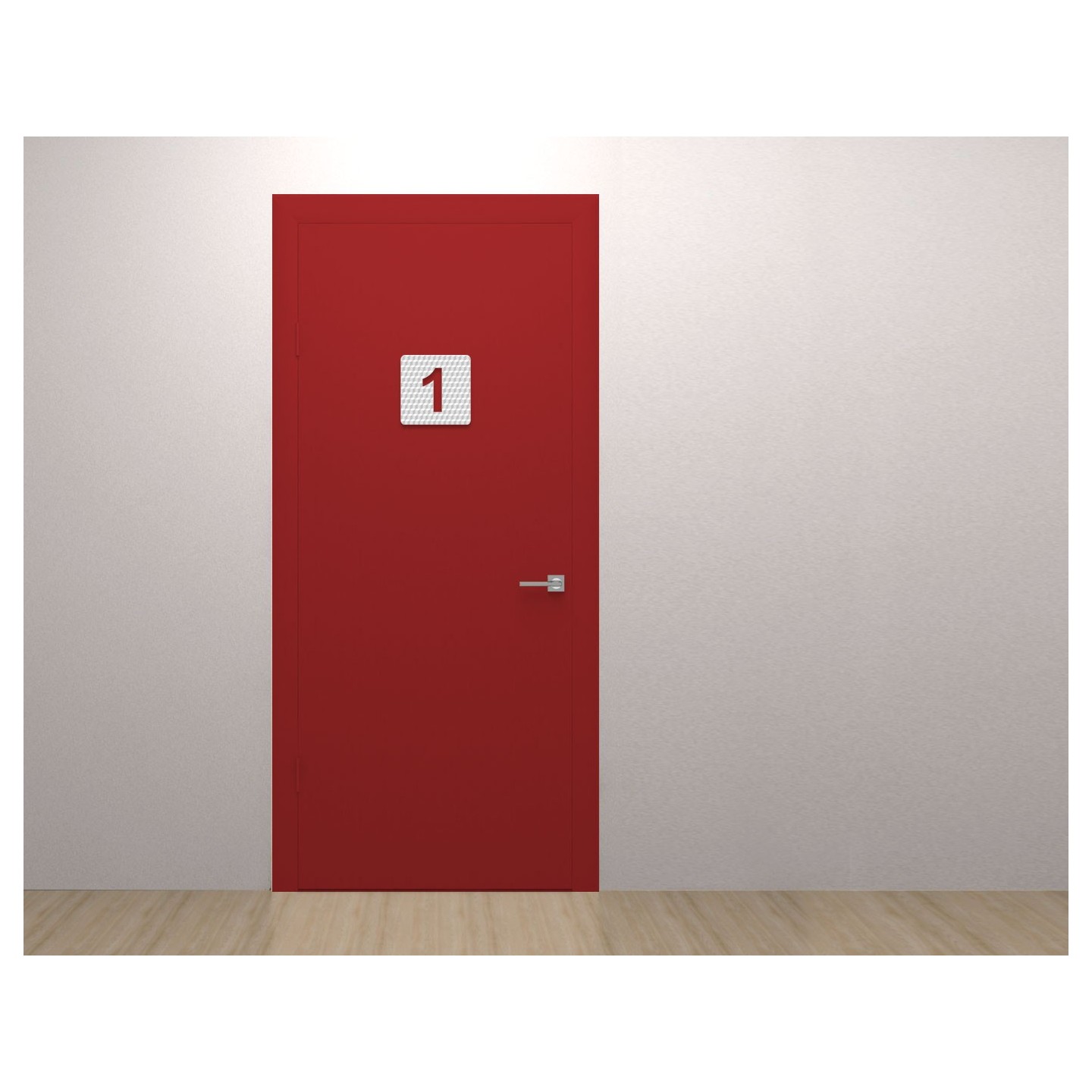 Plaque porte plexi ,effet 3D  "1"
