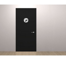 Plaque porte plexi ,effet 3D " Salle d'attente"