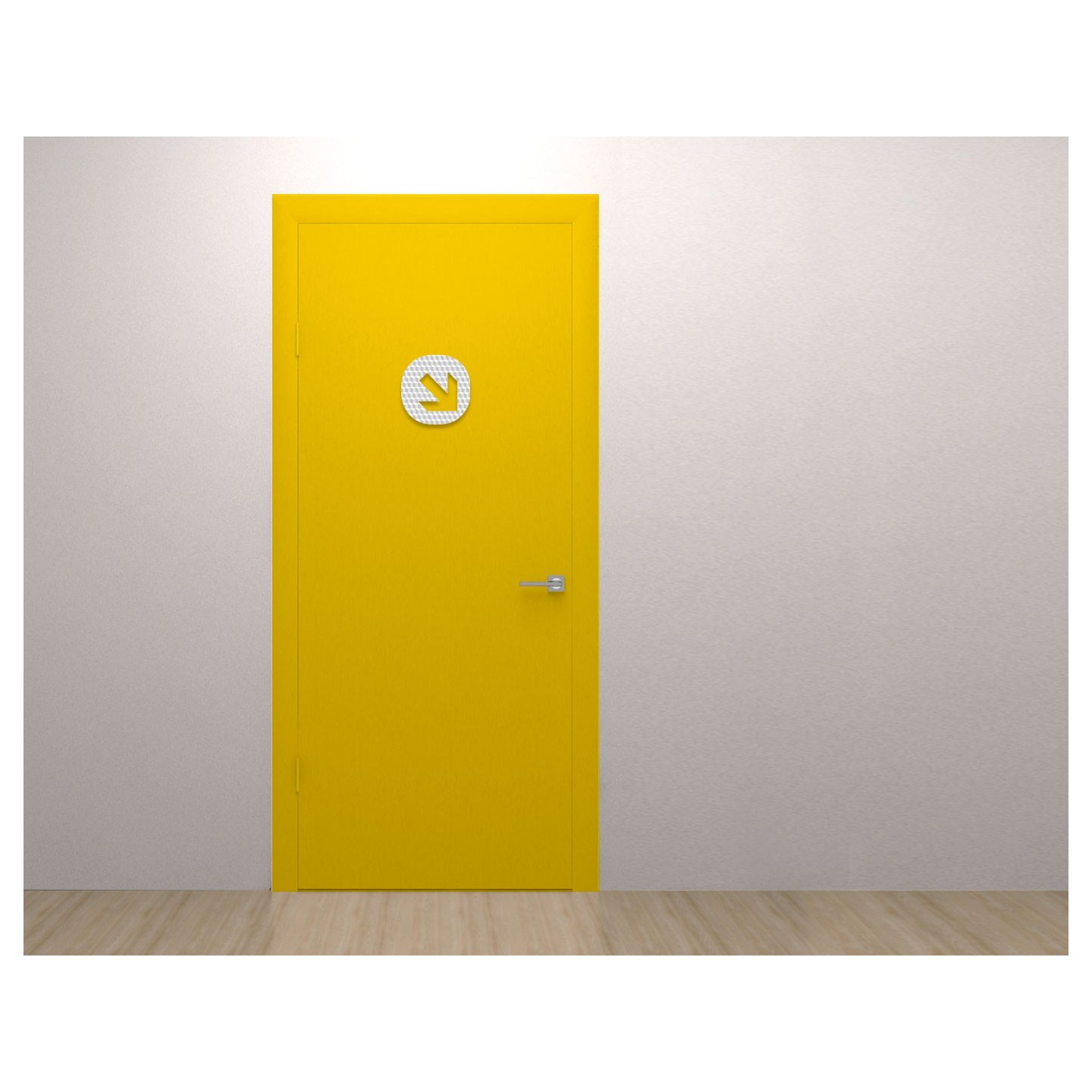 Plaque porte plexi ,effet 3D " Flèche" en bas vers la droite