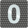 Plaque porte plexi ,effet 3D  "0"