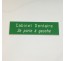 Plaque de boîte aux lettres, fond vert, texte gravé blanc