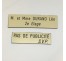 Plaque de boîte aux lettres, fond beige, texte gravé noir