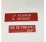 Plaque "PAS DE PUBLICITE - SVP" - Fond rouge, texte gravé blanc