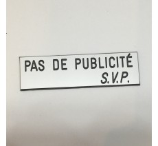 Plaque spéciale boîte aux lettres, fond jaune, texte gravé blanc