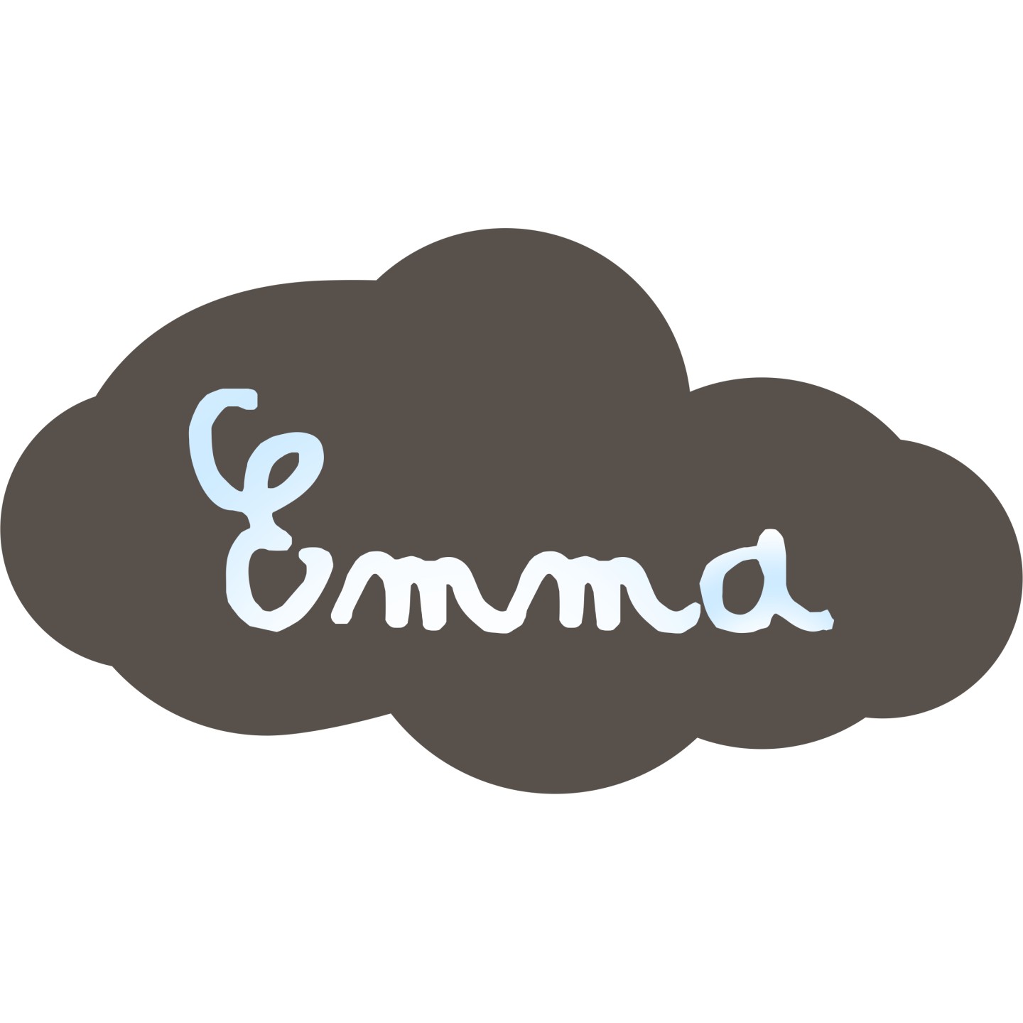 Plaque porte plexi gris foncé , avec prénom miroir