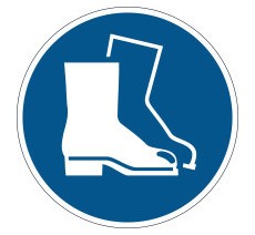 Pictogramme " Chaussures de sécurité obligatoires " de marquage au sol