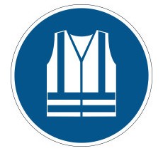 Pictogramme " Gilet de sécurité obligatoire " de marquage au sol