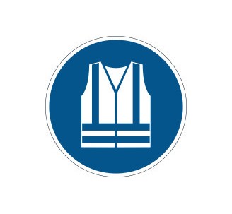 Pictogramme " Gilet de sécurité obligatoire " de marquage au sol