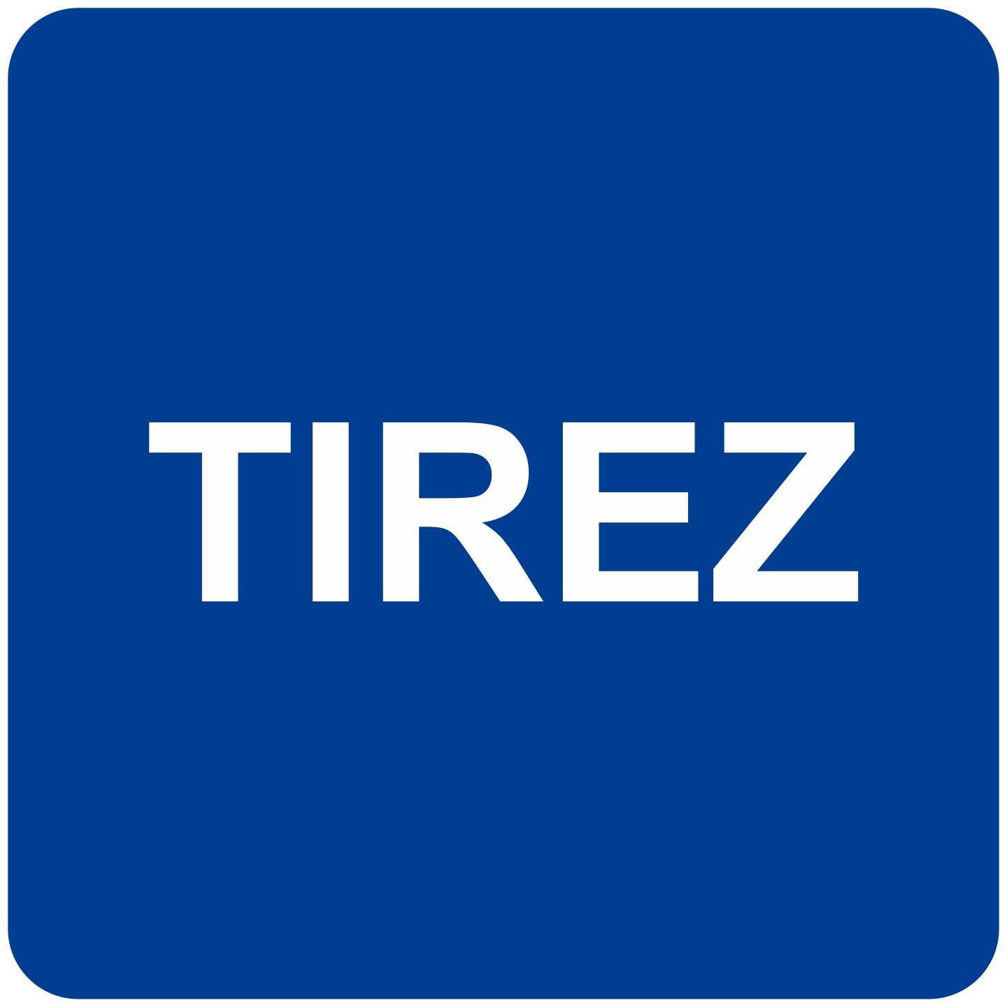 Plaque porte alu brossé picto carré tirez