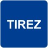 Plaque porte alu brossé picto carré tirez