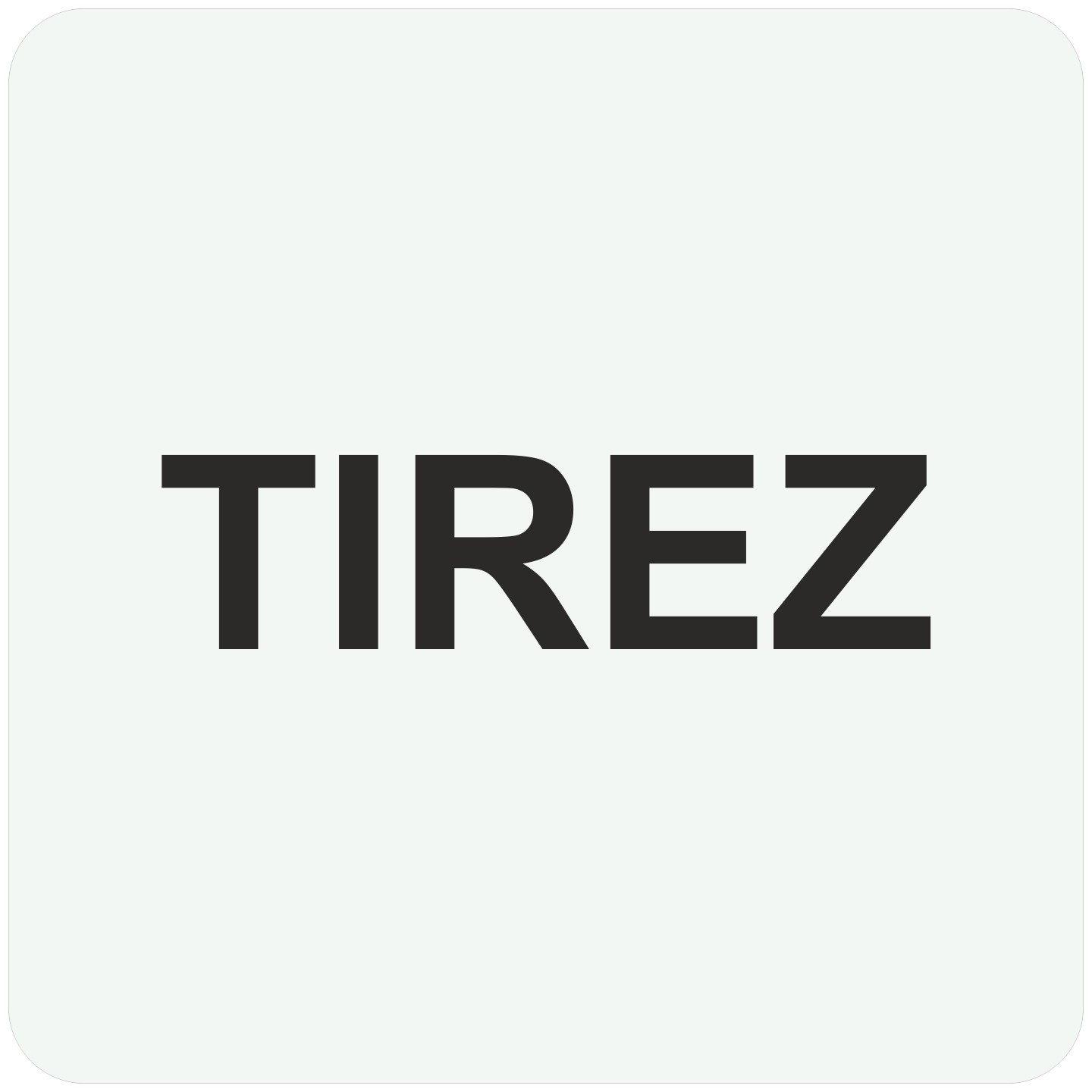 Plaque porte alu brossé picto carré tirez