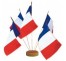 Les drapeaux de table Français sur tige métal avec lance