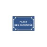 Plaque de rue humoristique en alu "Place des Retraités"
