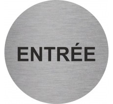 Plaque de porte ronde "ENTRÉE"