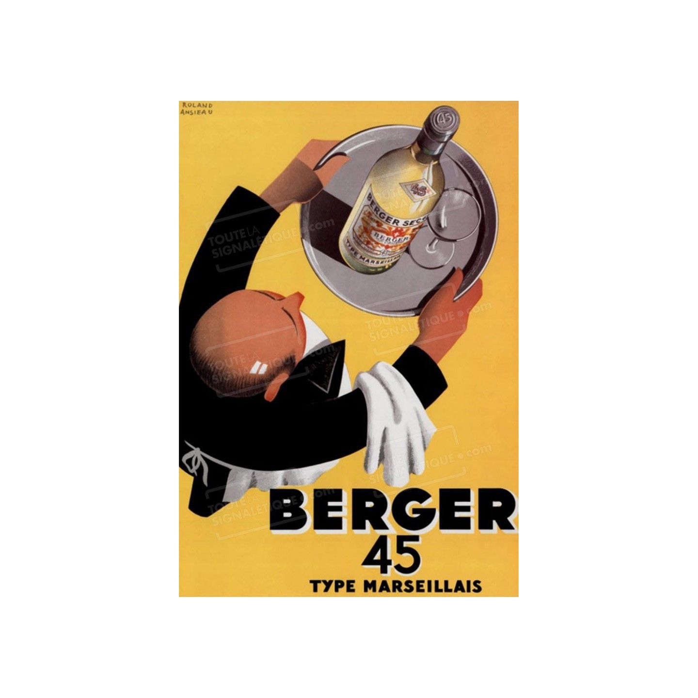 Plaque publicité "Berger 45"
