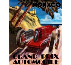 Plaque publicité vintage "Grand Prix Automobile Monaco "