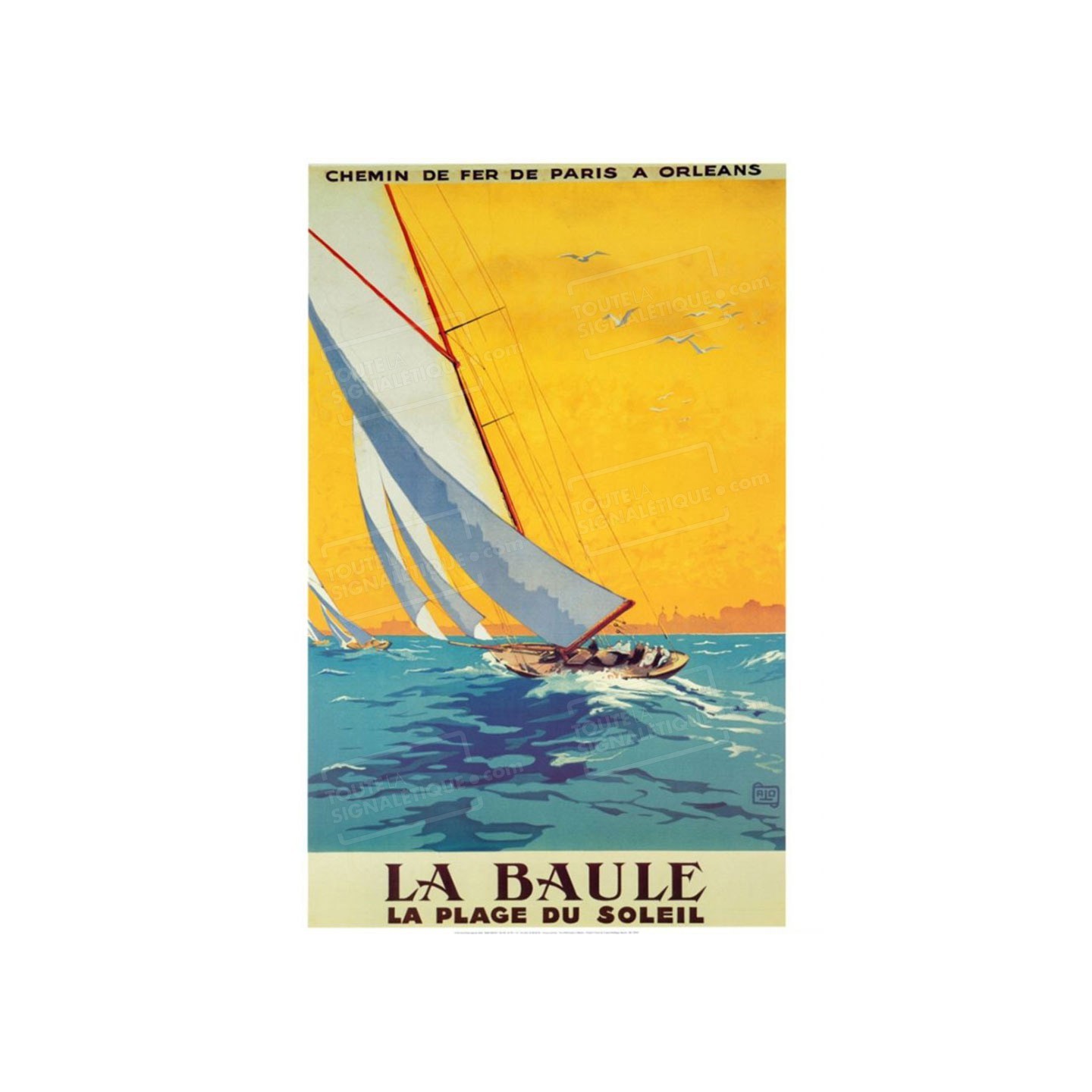 Plaque publicité  "  La Baule plage du soleil  "