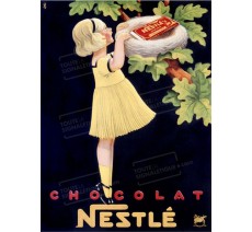 Plaque publicité vintage "Nestlé nid"